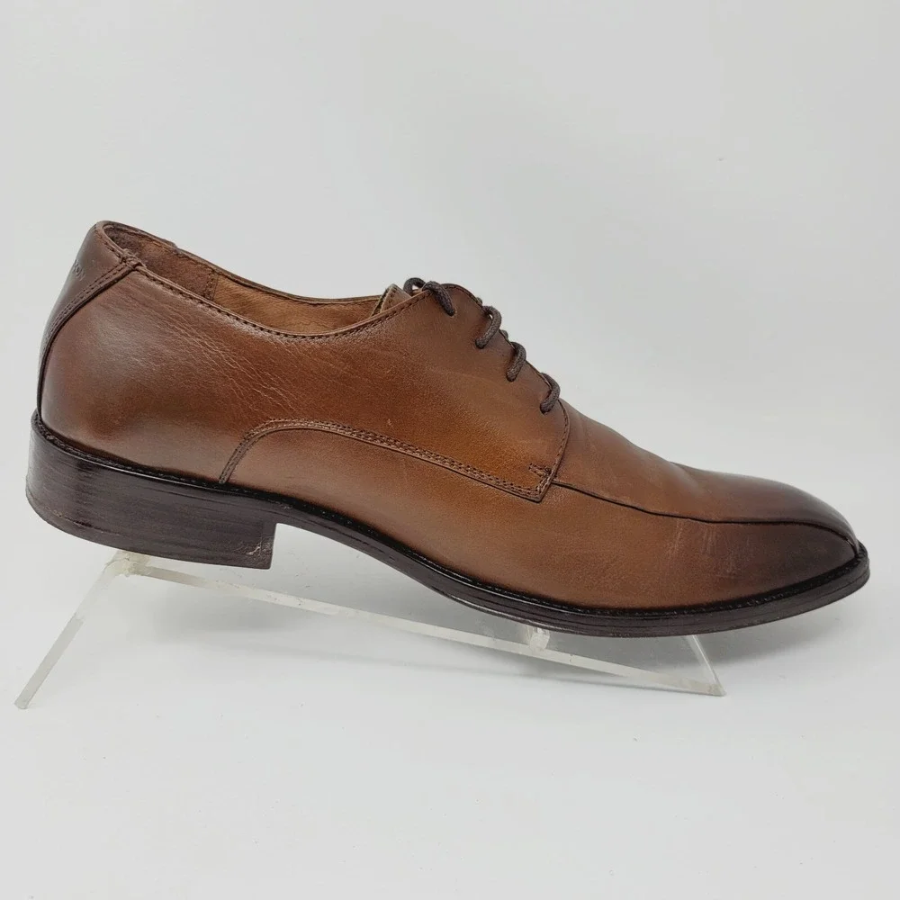 Mark Nason Mens Oxfords Sz 11.5 M Brown Bicycle Toe Memory Foam Lux Dress Shoes